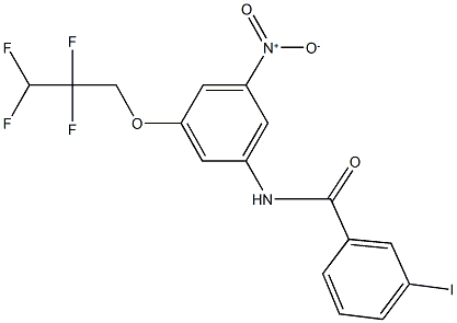 N-[3-nitro-5-(2,2,3,3-tetrafluoropropoxy)phenyl]-3-iodobenzamide 结构式