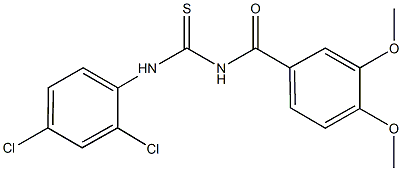 N-(2,4-dichlorophenyl)-N'-(3,4-dimethoxybenzoyl)thiourea Structure