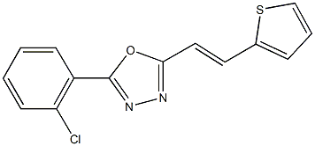 2-(2-chlorophenyl)-5-[2-(2-thienyl)vinyl]-1,3,4-oxadiazole,,结构式