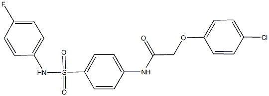 2-(4-chlorophenoxy)-N-{4-[(4-fluoroanilino)sulfonyl]phenyl}acetamide
