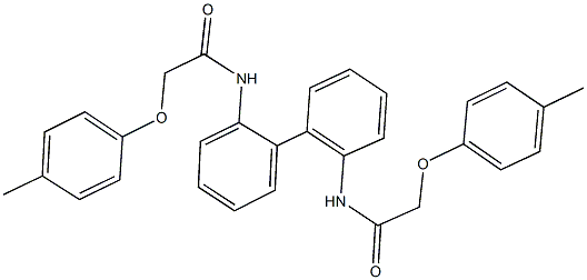 2-(4-methylphenoxy)-N-(2'-{[(4-methylphenoxy)acetyl]amino}[1,1'-biphenyl]-2-yl)acetamide Struktur