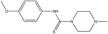 N-(4-methoxyphenyl)-4-methyl-1-piperazinecarbothioamide,,结构式