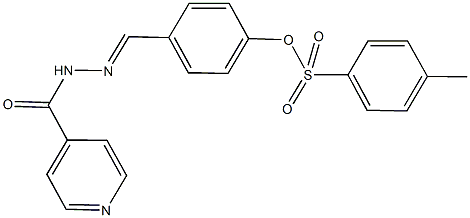4-(2-isonicotinoylcarbohydrazonoyl)phenyl 4-methylbenzenesulfonate,,结构式