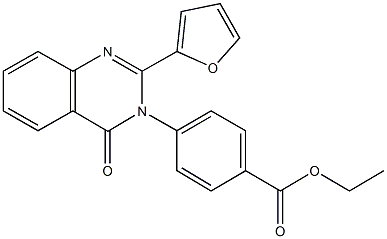 ethyl 4-(2-(2-furyl)-4-oxo-3(4H)-quinazolinyl)benzoate 化学構造式