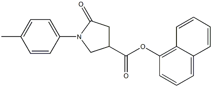 1-naphthyl 1-(4-methylphenyl)-5-oxo-3-pyrrolidinecarboxylate Struktur