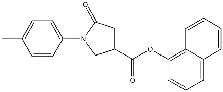 1-naphthyl 1-(4-methylphenyl)-5-oxo-3-pyrrolidinecarboxylate Structure