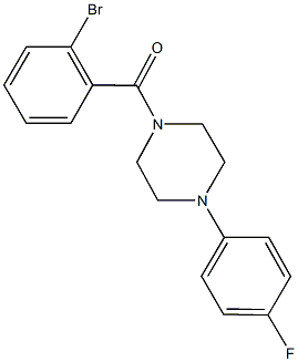 1-(2-bromobenzoyl)-4-(4-fluorophenyl)piperazine 化学構造式