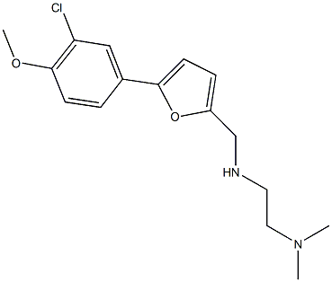 N-{[5-(3-chloro-4-methoxyphenyl)-2-furyl]methyl}-N-[2-(dimethylamino)ethyl]amine 化学構造式