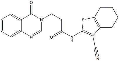 N-(3-cyano-4,5,6,7-tetrahydro-1-benzothien-2-yl)-3-(4-oxo-3(4H)-quinazolinyl)propanamide