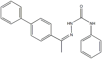 1-[1,1'-biphenyl]-4-ylethanone N-phenylsemicarbazone Structure