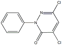 4,6-dichloro-2-phenyl-3(2H)-pyridazinone 化学構造式