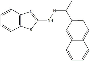 1-(2-naphthyl)ethanone 1,3-benzothiazol-2-ylhydrazone Struktur