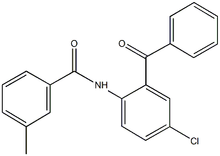 N-(2-benzoyl-4-chlorophenyl)-3-methylbenzamide 结构式