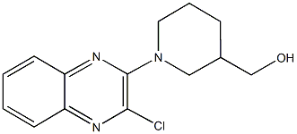 [1-(3-chloro-2-quinoxalinyl)-3-piperidinyl]methanol,,结构式