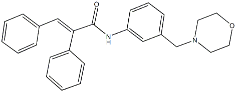 N-[3-(4-morpholinylmethyl)phenyl]-2,3-diphenylacrylamide,,结构式