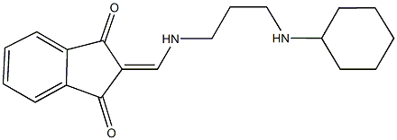 2-({[3-(cyclohexylamino)propyl]amino}methylene)-1H-indene-1,3(2H)-dione Structure