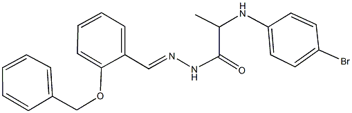 N'-[2-(benzyloxy)benzylidene]-2-(4-bromoanilino)propanohydrazide Structure