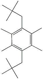 1,2,4,5-tetramethyl-3,6-dineopentylbenzene Struktur
