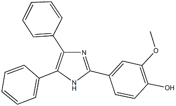 4-(4,5-diphenyl-1H-imidazol-2-yl)-2-methoxyphenol,,结构式