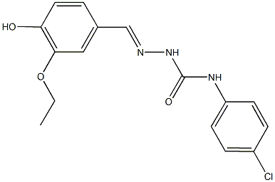 3-ethoxy-4-hydroxybenzaldehyde N-(4-chlorophenyl)semicarbazone Structure