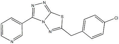 6-(4-chlorobenzyl)-3-(3-pyridinyl)[1,2,4]triazolo[3,4-b][1,3,4]thiadiazole,,结构式