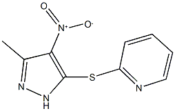 2-({4-nitro-3-methyl-1H-pyrazol-5-yl}sulfanyl)pyridine Struktur