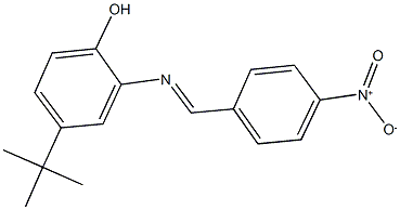 4-tert-butyl-2-({4-nitrobenzylidene}amino)phenol Struktur