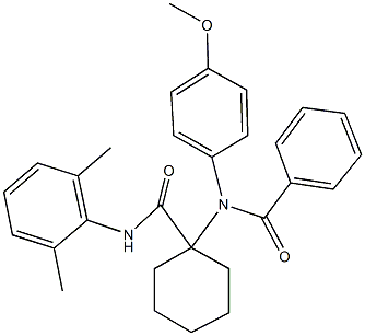 N-{1-[(2,6-dimethylanilino)carbonyl]cyclohexyl}-N-(4-methoxyphenyl)benzamide Structure