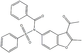 N-(3-acetyl-2-methyl-1-benzofuran-5-yl)-N-benzoylbenzenesulfonamide