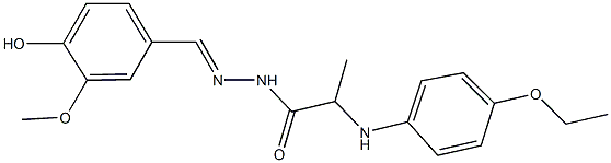 2-(4-ethoxyanilino)-N'-(4-hydroxy-3-methoxybenzylidene)propanohydrazide Structure