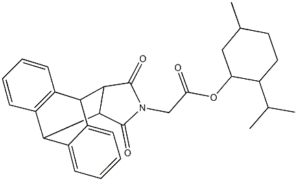 2-isopropyl-5-methylcyclohexyl (16,18-dioxo-17-azapentacyclo[6.6.5.0~2,7~.0~9,14~.0~15,19~]nonadeca-2,4,6,9,11,13-hexaen-17-yl)acetate 化学構造式