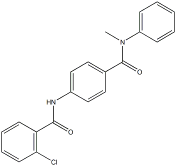 2-chloro-N-{4-[(methylanilino)carbonyl]phenyl}benzamide,,结构式