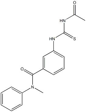 3-{[(acetylamino)carbothioyl]amino}-N-methyl-N-phenylbenzamide 化学構造式