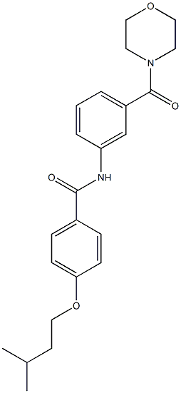 4-(isopentyloxy)-N-[3-(4-morpholinylcarbonyl)phenyl]benzamide Structure