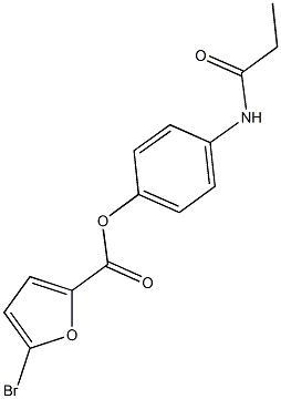 4-(propionylamino)phenyl 5-bromo-2-furoate Structure