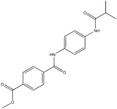 methyl 4-{[4-(isobutyrylamino)anilino]carbonyl}benzoate Struktur