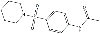 N-[4-(1-piperidinylsulfonyl)phenyl]acetamide 化学構造式