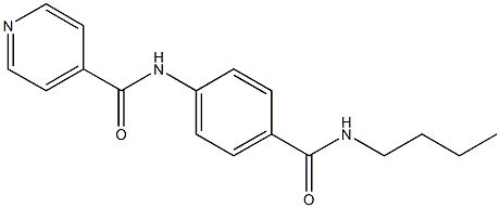 N-{4-[(butylamino)carbonyl]phenyl}isonicotinamide,,结构式