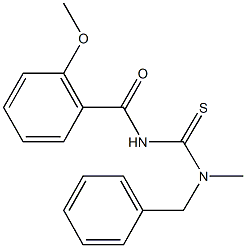 N-benzyl-N'-(2-methoxybenzoyl)-N-methylthiourea Struktur