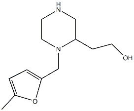 2-{1-[(5-Methyl-2-furyl)methyl]-2-piperazinyl}ethanol 化学構造式