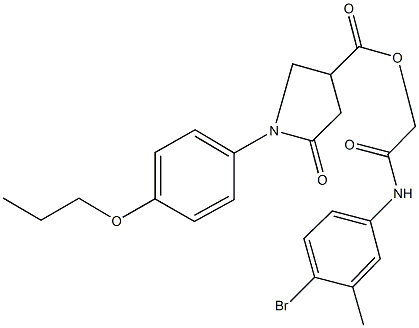 2-(4-bromo-3-methylanilino)-2-oxoethyl 5-oxo-1-(4-propoxyphenyl)-3-pyrrolidinecarboxylate|