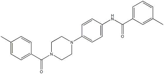  3-methyl-N-{4-[4-(4-methylbenzoyl)-1-piperazinyl]phenyl}benzamide