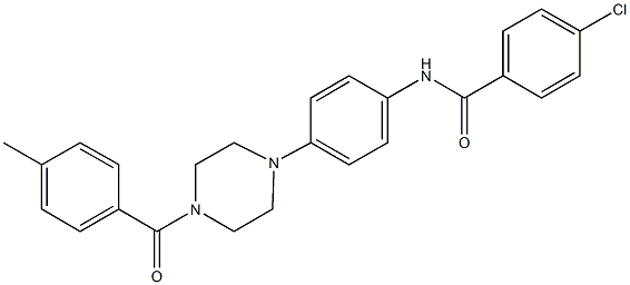 4-chloro-N-{4-[4-(4-methylbenzoyl)-1-piperazinyl]phenyl}benzamide