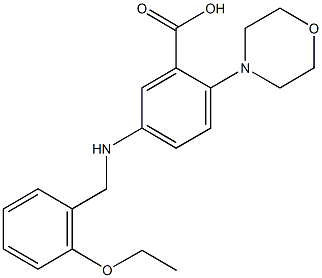 5-[(2-ethoxybenzyl)amino]-2-(4-morpholinyl)benzoic acid,,结构式