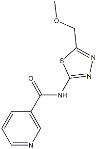 N-[5-(methoxymethyl)-1,3,4-thiadiazol-2-yl]nicotinamide,,结构式