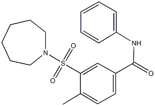 3-(1-azepanylsulfonyl)-4-methyl-N-phenylbenzamide 结构式