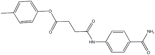 4-methylphenyl 4-[4-(aminocarbonyl)anilino]-4-oxobutanoate