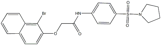 2-[(1-bromo-2-naphthyl)oxy]-N-[4-(1-pyrrolidinylsulfonyl)phenyl]acetamide