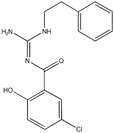 N''-(5-chloro-2-hydroxybenzoyl)-N-(2-phenylethyl)guanidine Structure