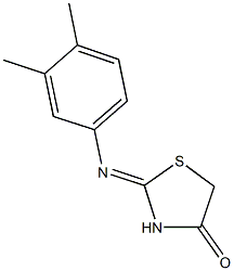 2-[(3,4-dimethylphenyl)imino]-1,3-thiazolidin-4-one,,结构式